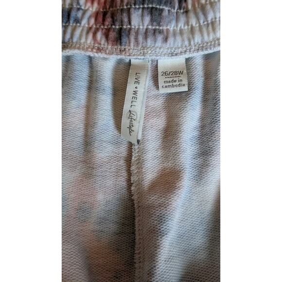 Live Well Lifestyle Pull On Shorts 26/28W 5.5" Inseam Tie Dyed High Rise - Picture 4 of 8